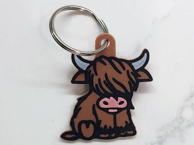 Adorable Highlander Keychain