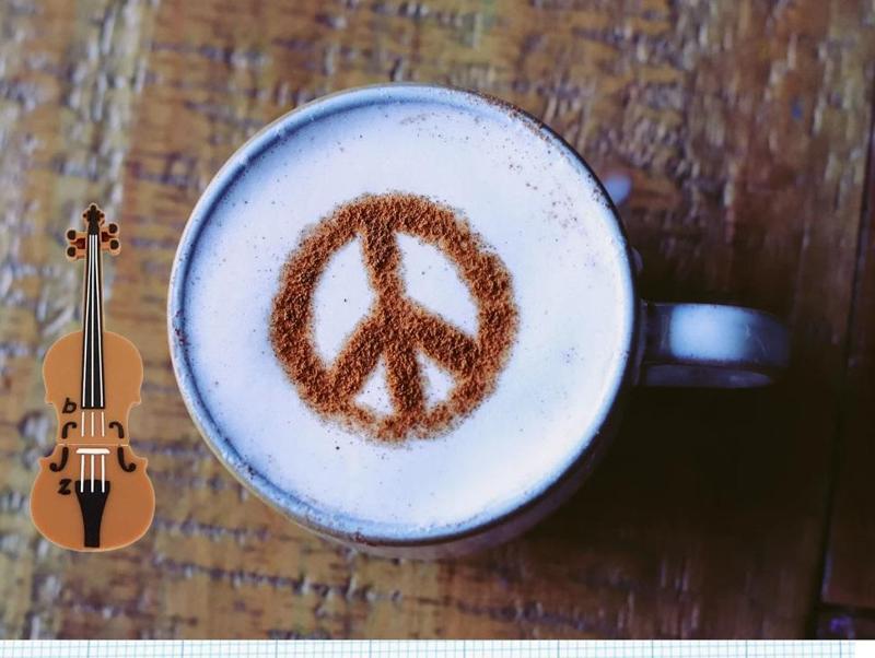 PEACE - coffe stencil