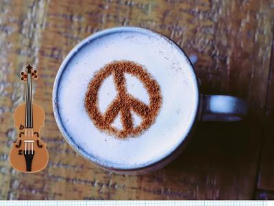 PEACE - coffe stencil
