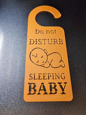 Do not disturb: Sleeping Baby door hanger