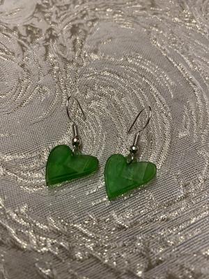 Heart pendant and earrings