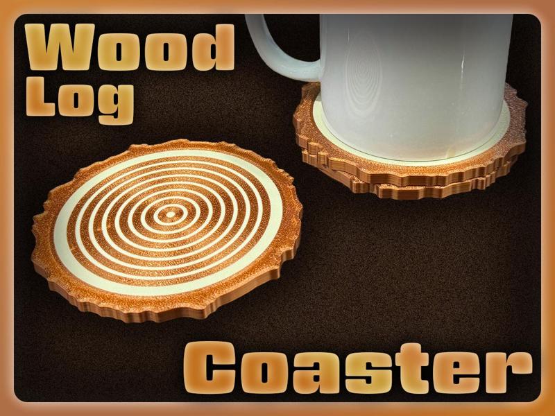Wood Log Drink Coaster