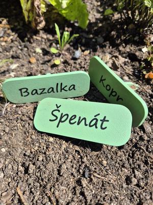 Zapichovací štítek s popiskem – bylinky