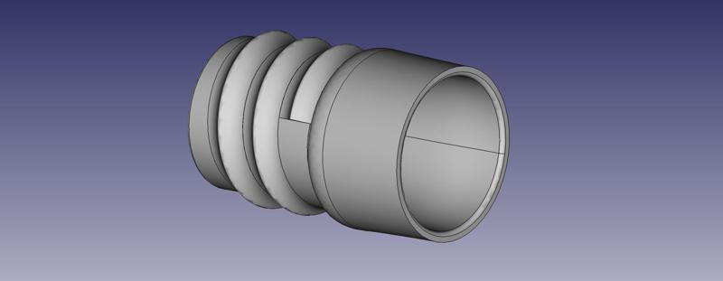 Nilfisk Spiral Hose Adapter for 50 mm PU hose