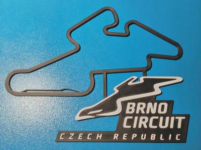 Brno Circuit Track Map Wall Art