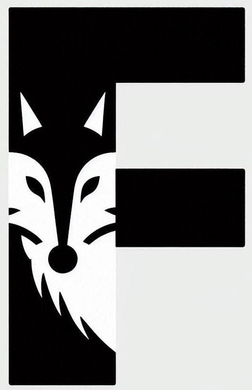 Fox alphabet: Letter F (version 2)