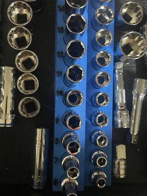 Quinn 1/4 inch master Metric and SAE socket holder