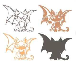 cat with wings MULTILAYER 3D MODELS/ 3D LAYER/ 3D MANDALA