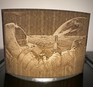 Astronaut on the moon with a beer