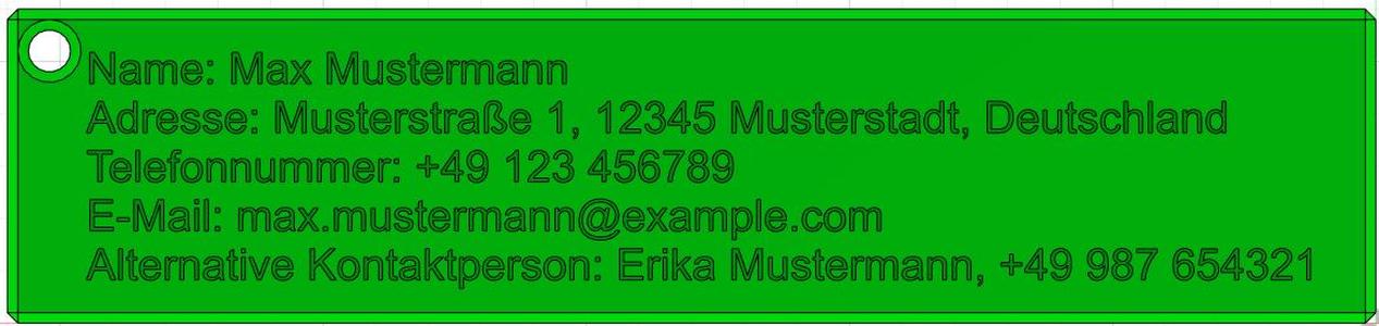 Kofferanhänger / Koffertag anpassbar variabel