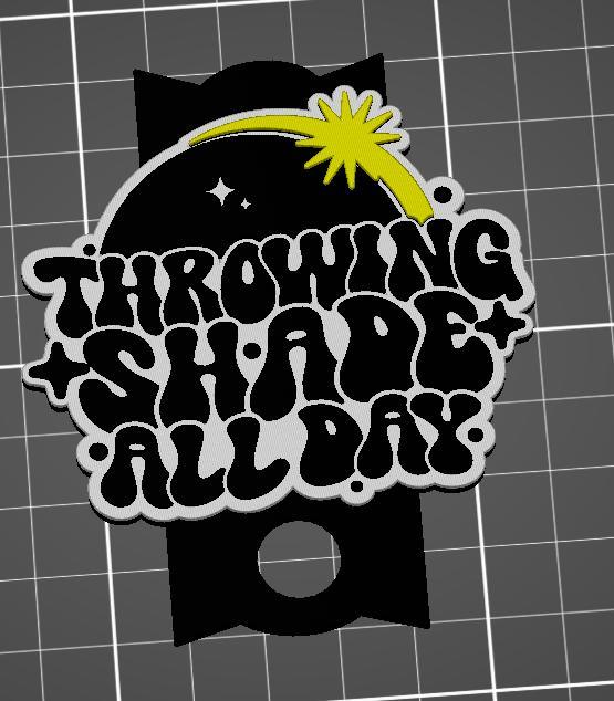 Shade Eclipse 2024 Straw Topper Tumbler Lid Topper Plate Tag STL 3D Print File Q 2.0 Tumblers Large Straw 11.2mm Opening Multicolor Layered