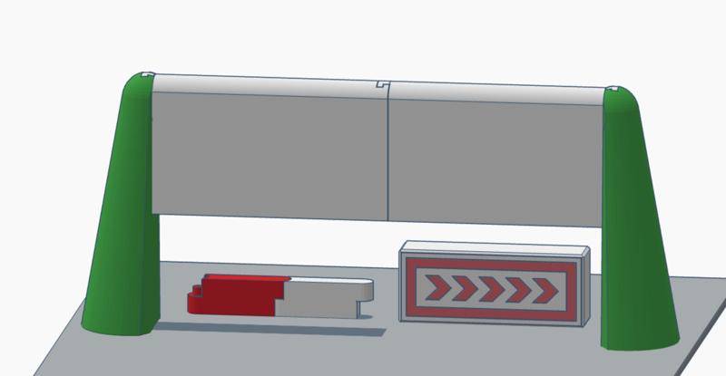 Simplified Mario Kart Live Play Set: gates, barriers and arrows