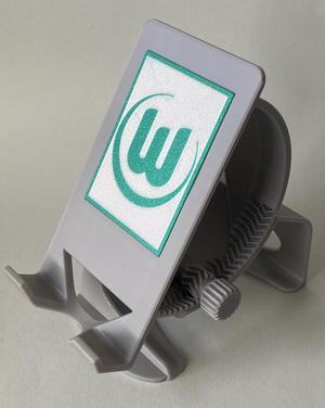 Multi-color Cover Plate for revised Phone Holder (here: VfL Wolfsburg)