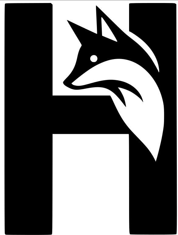 Fox alphabet: Letter H (version 1)