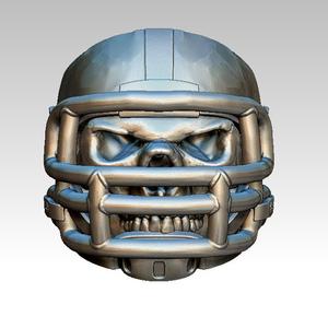 Cool Man Skull American Football Jewel Ring 3d Print