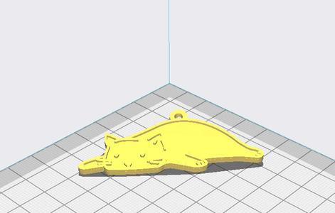 Tired cat keyring/llavero gato