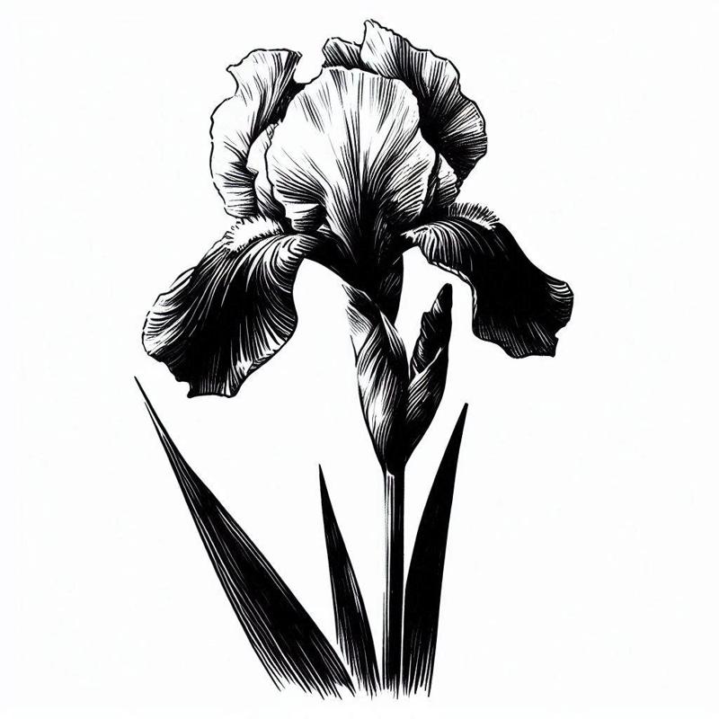 Iris brooch