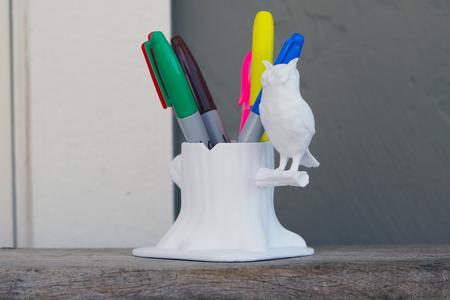 Forest owl pen holder