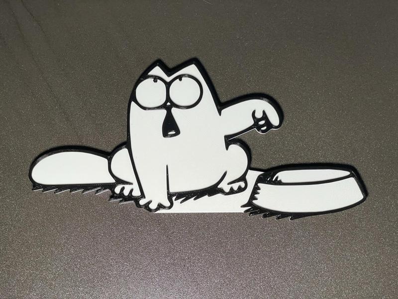 Simons hungry cat - fridge magnet