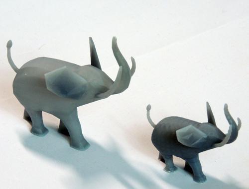 Low Poly Elephant Figurine
