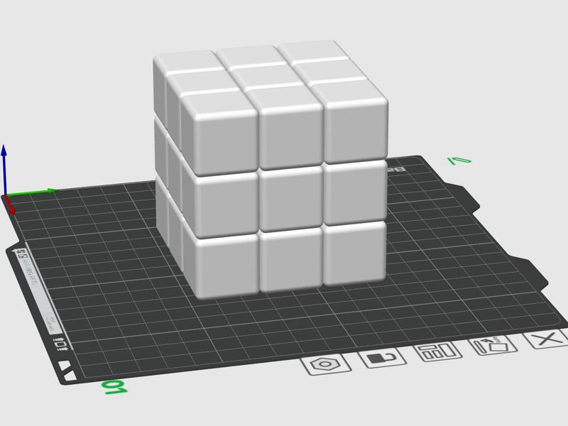 Non functional Rubic cube 3x3x3 75mmx75mmx75mm
