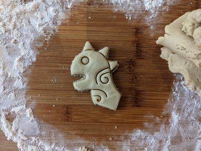 Viking themed dragon cookie cutter