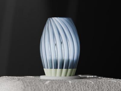 Modern Lamp with Hollow Pipe Shade.