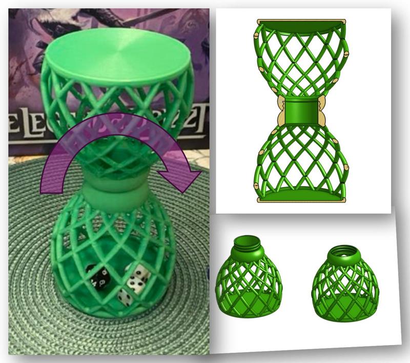 Hourglass Dice Shaker