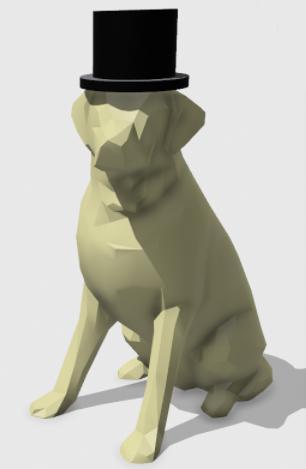 labrador with hat