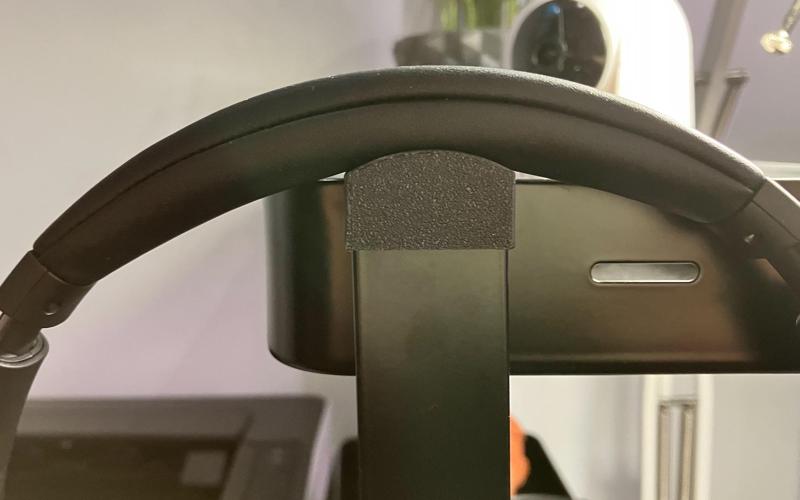 Headphone holder for 25mm square pipe, IKEA VATTENKAR