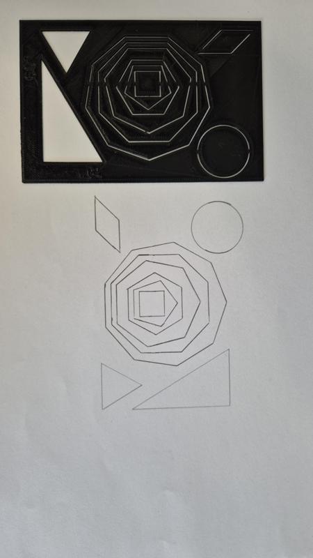 Geometric drawing template