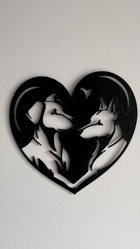 Dogs Heart Wall Art #1