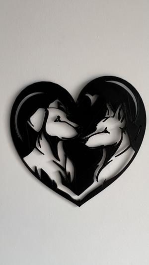 Dogs Heart Wall Art #1