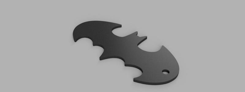 Batman logo keychain