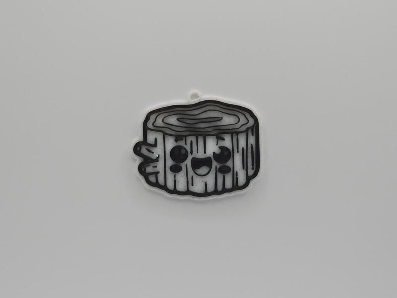 Cute Wood Log Keychain