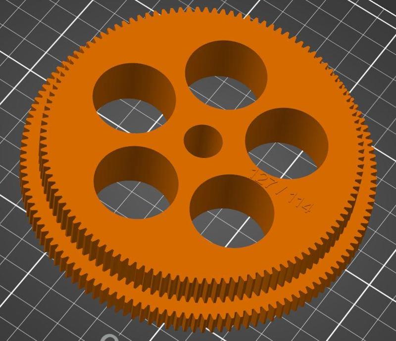 Doppelzahnrad 114-127 für Bernardo P600G, Double gear 114-127 for Bernardo P600G
