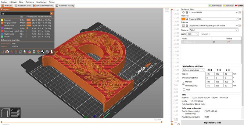 standing initial: letter P