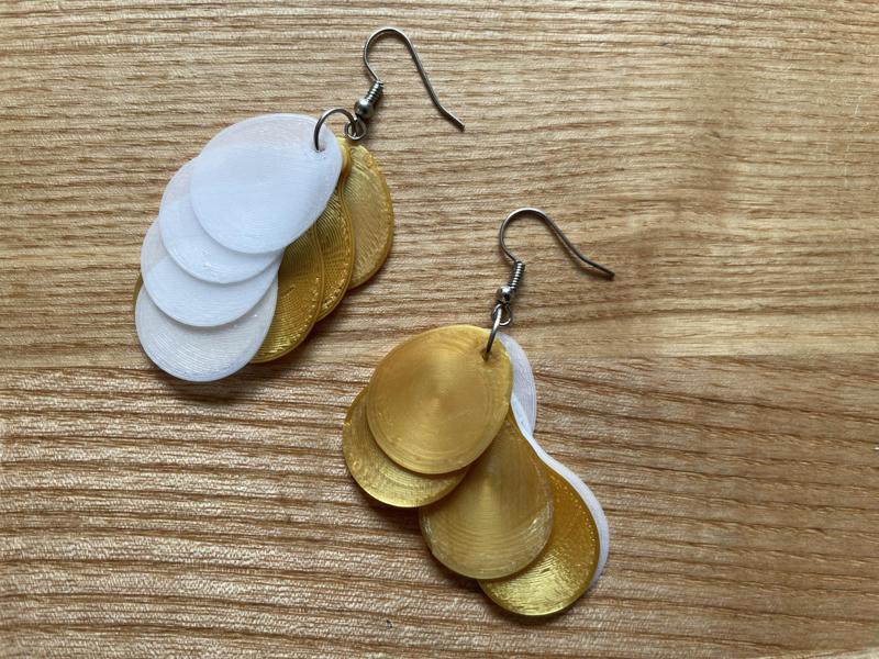 náušnice trsátka / guitar pick earrings