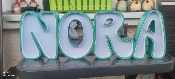 Namenslampe Nora, LED