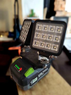 LUX TOOLS WORKING LIGHT BATTERY ADAPTER