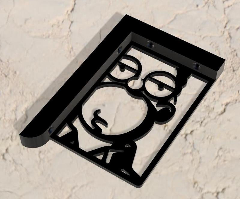 SQUARE AND WALL SHELF HOMER SIMPSON