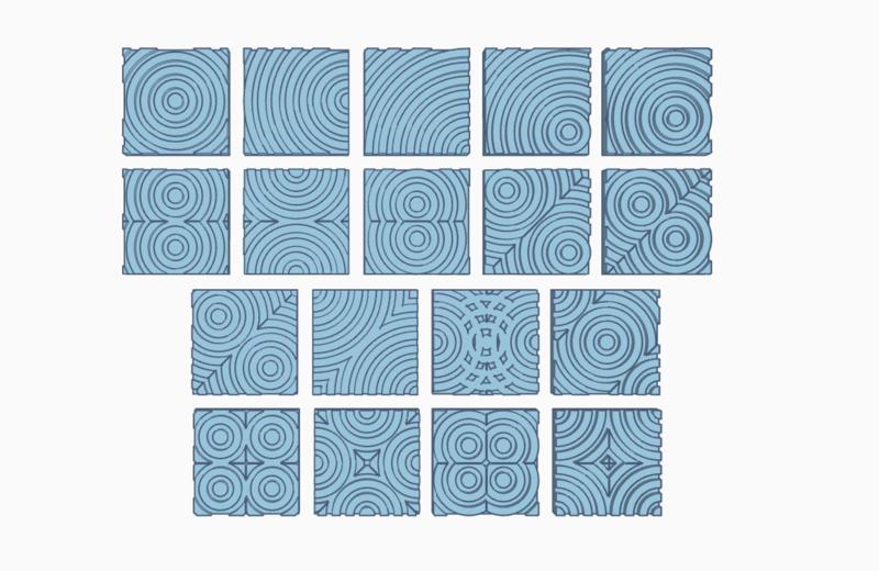 Square cookie cutters with round shapes