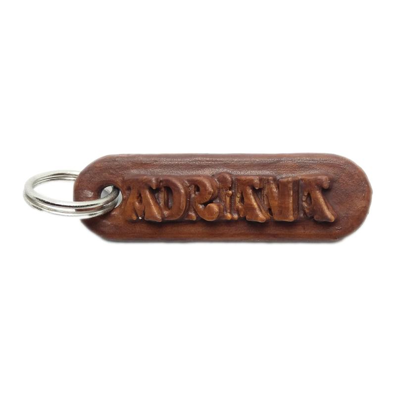 ADRIANA Personalized keychain embossed letters