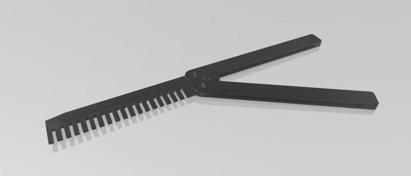 Butterfly "knife" comb