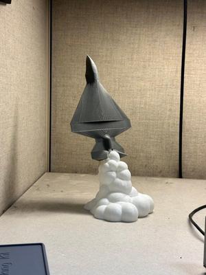 JET TAKEOFF SMOKE CLOUD DESK MODEL 2 PIECES