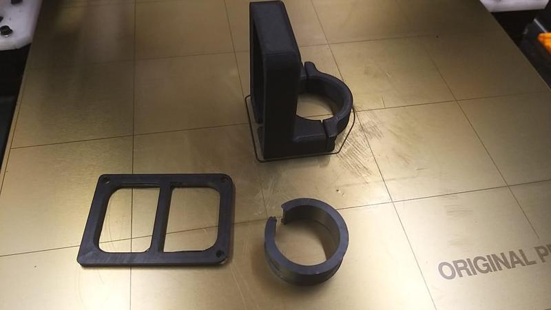 Motorcycle DashCam Button Mount on Handlebar