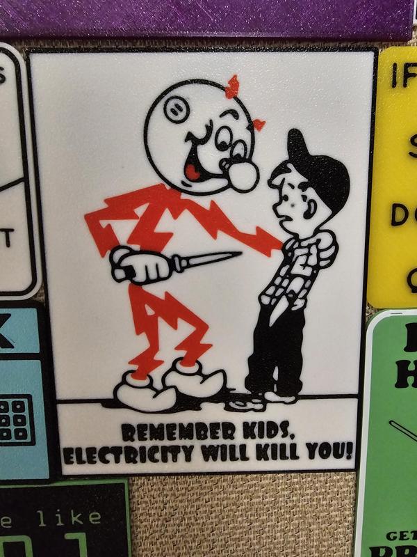 Electricity Kills Sign