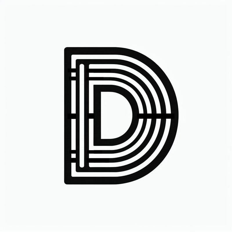 Stencil: Letter D (version 2)