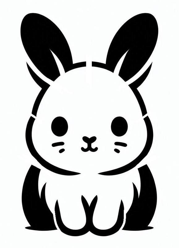 Rabbit stencil 2