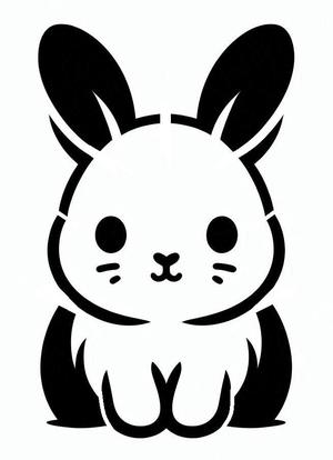 Rabbit stencil 2